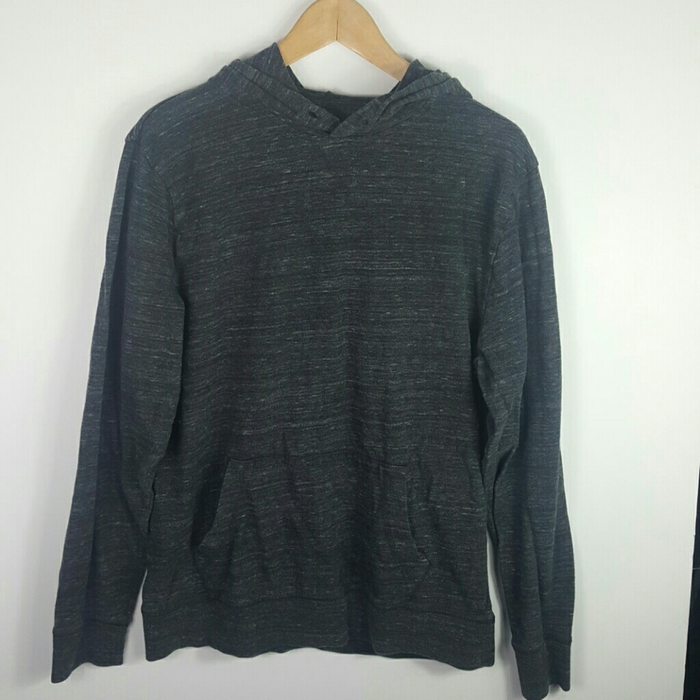 Dark Heather Grey Midweight Hoodie Large